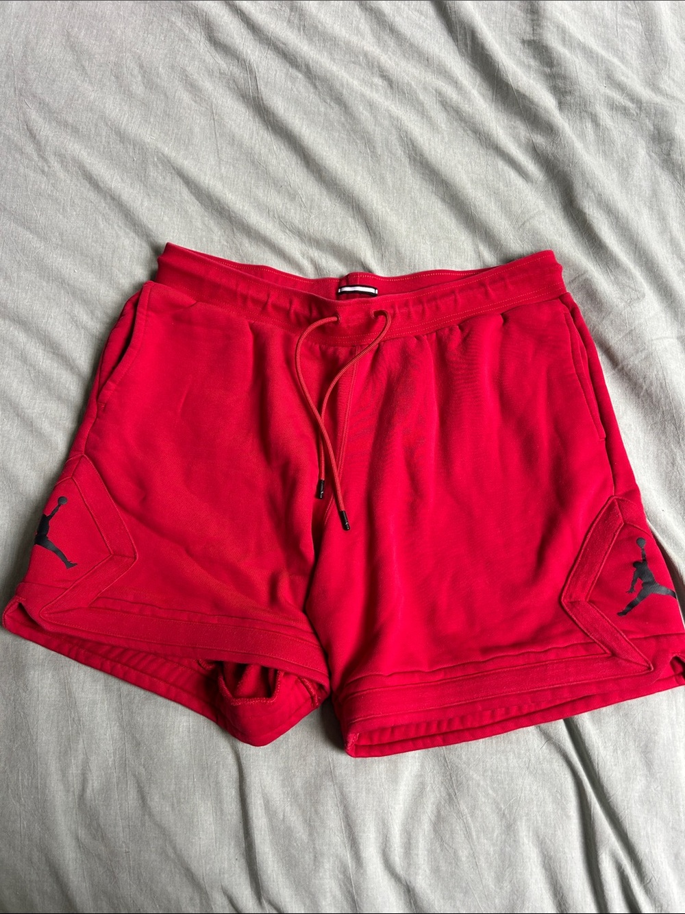 Jordan Men's Red Athletic Shorts with Side Jumpman